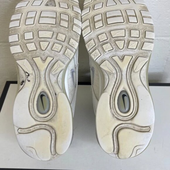 Nike Air Max 97 Triple White Wolf Grey 21826-101 Sneaker Lace up Men's Size 7 US - Picture 10 of 11